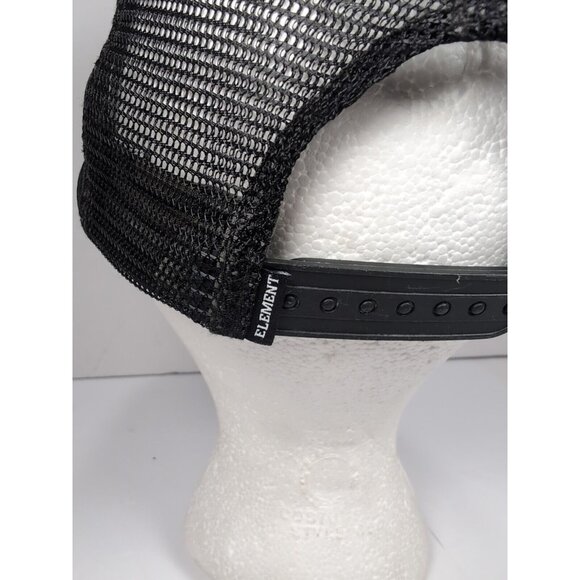 Element Mesh Snap Back Trucker Hat One Size Dark Gray Herringbone Pattern Patch - Picture 7 of 14